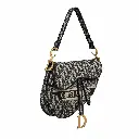 Bolso Saddle Bordado Oblique (Inspiración Dior) Negro 06.webp