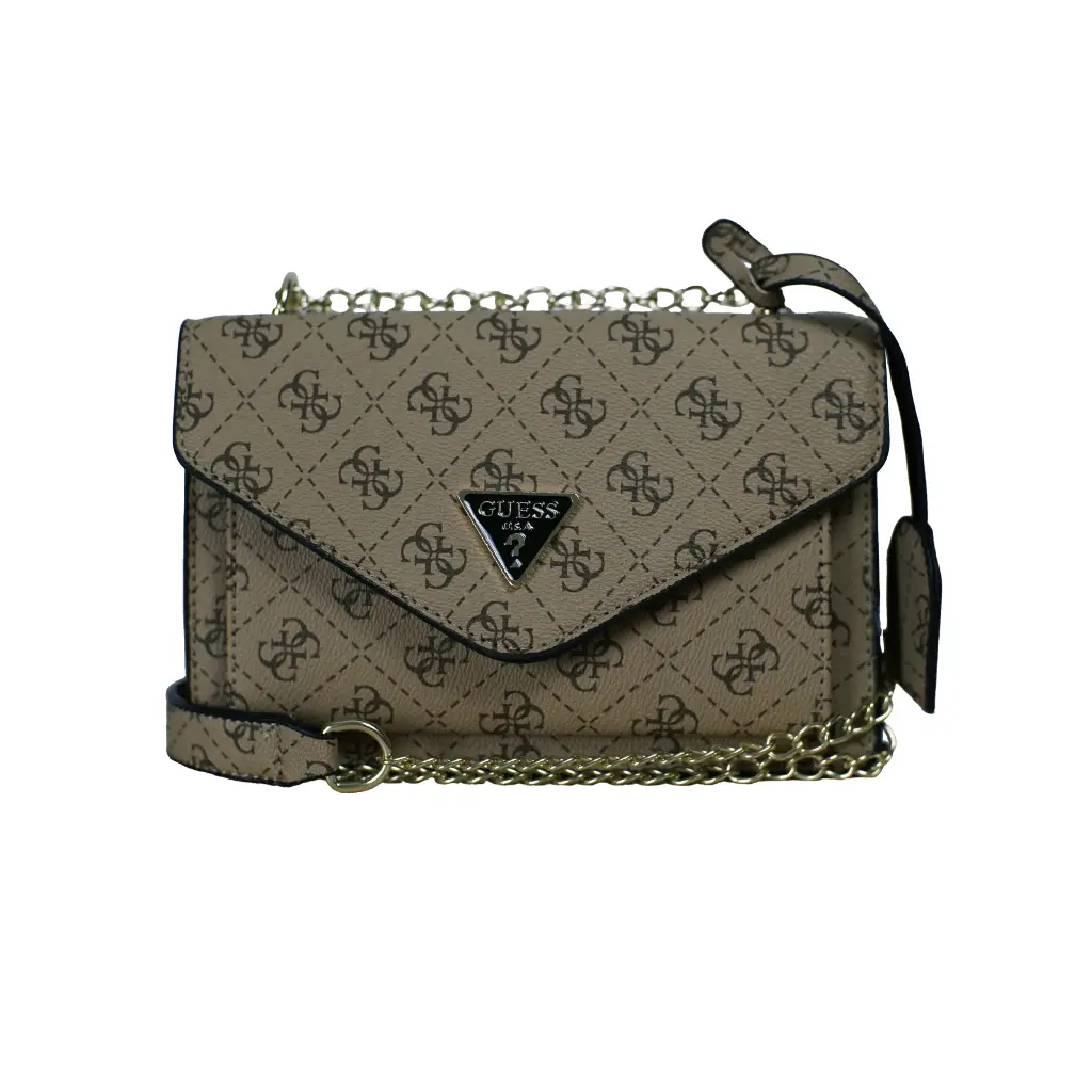 Bolso Fashion estampado marron claro de hombro (Inspiración Guess) 03.webp