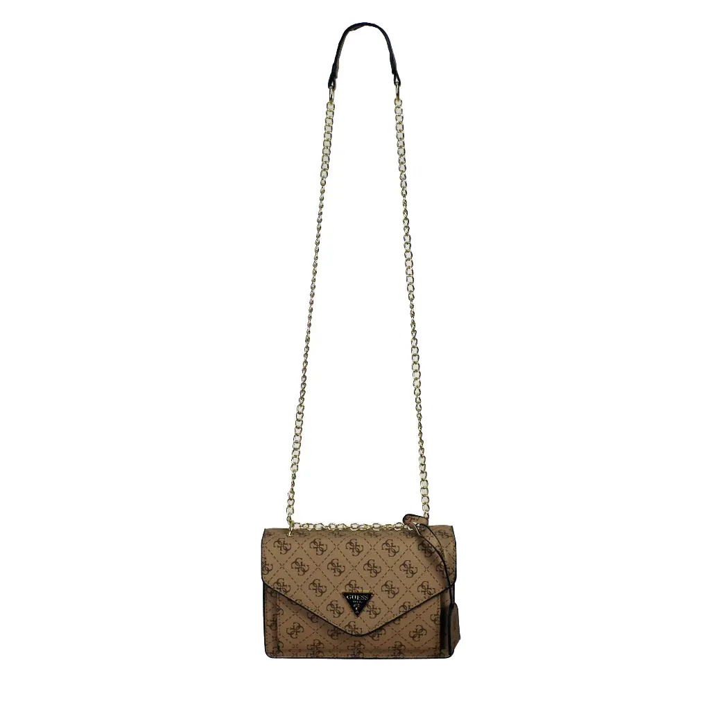 Bolso Fashion estampado marron claro de hombro (Inspiración Guess) 01.webp