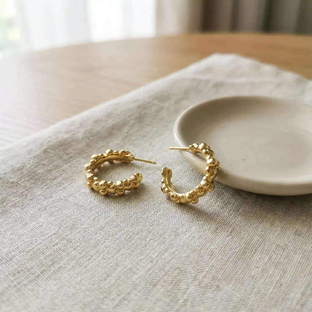 Pendientes bold Bear de aro Inspiración Tous-04.webp