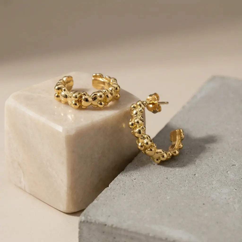 Pendientes bold Bear de aro Inspiración Tous-05.webp