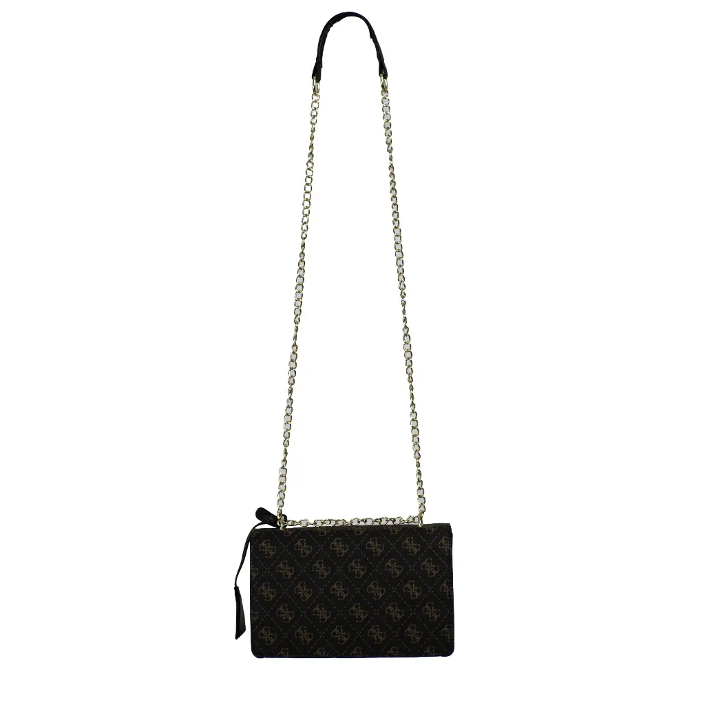 Bolso Fashion estampado marron oscuro de hombro (Inspiración Guess) 02.webp