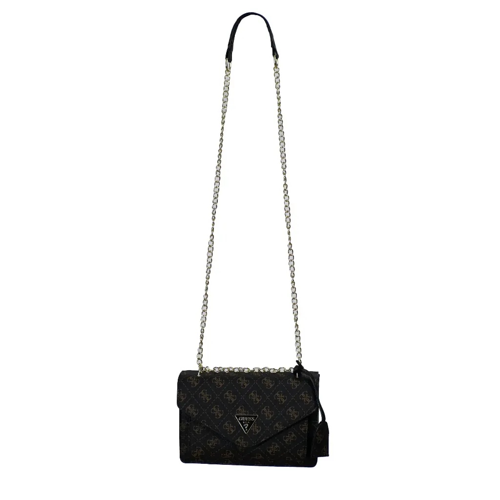 Bolso Fashion estampado marron oscuro de hombro (Inspiración Guess) 01.webp
