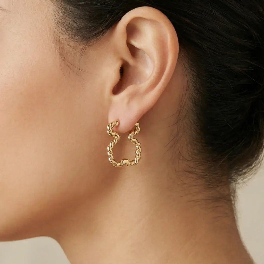 Pendientes aro trenzado forma Oso Ins Tous-01.webp