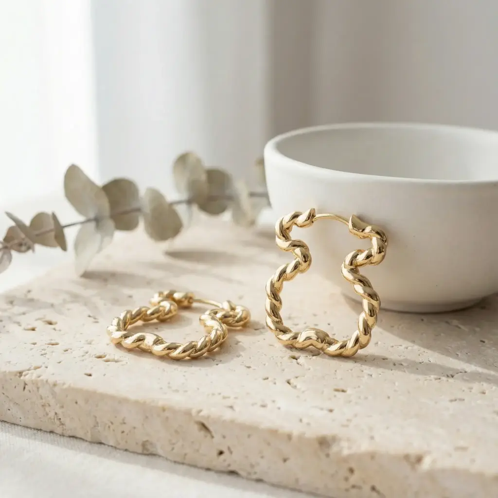 Pendientes aro trenzado forma Oso Ins Tous-02.webp