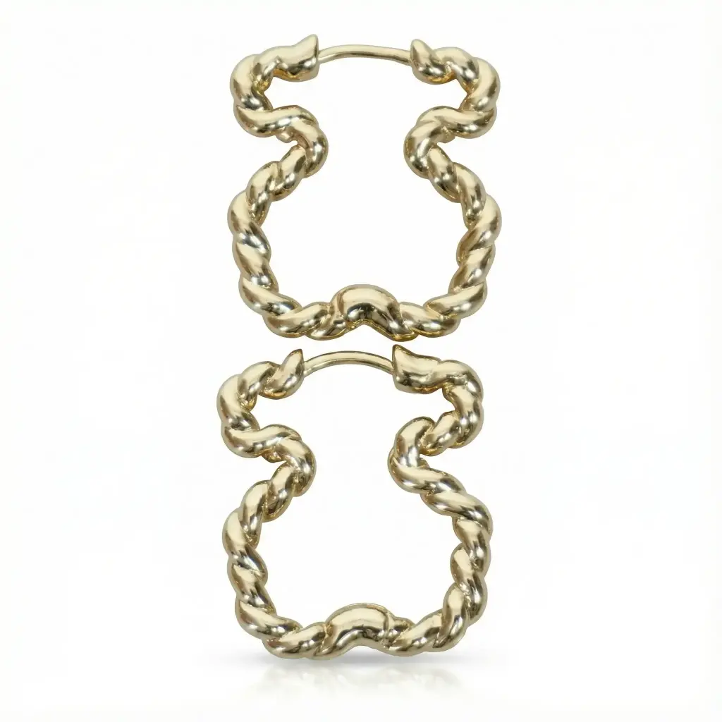 Pendientes aro trenzado forma Oso Ins Tous-03.webp