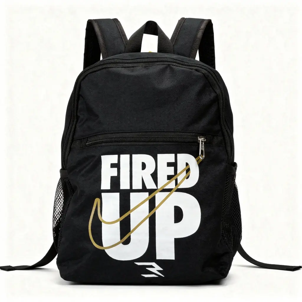 Mochila negra Fired Up (Inspiración Nike) 02 copia.webp