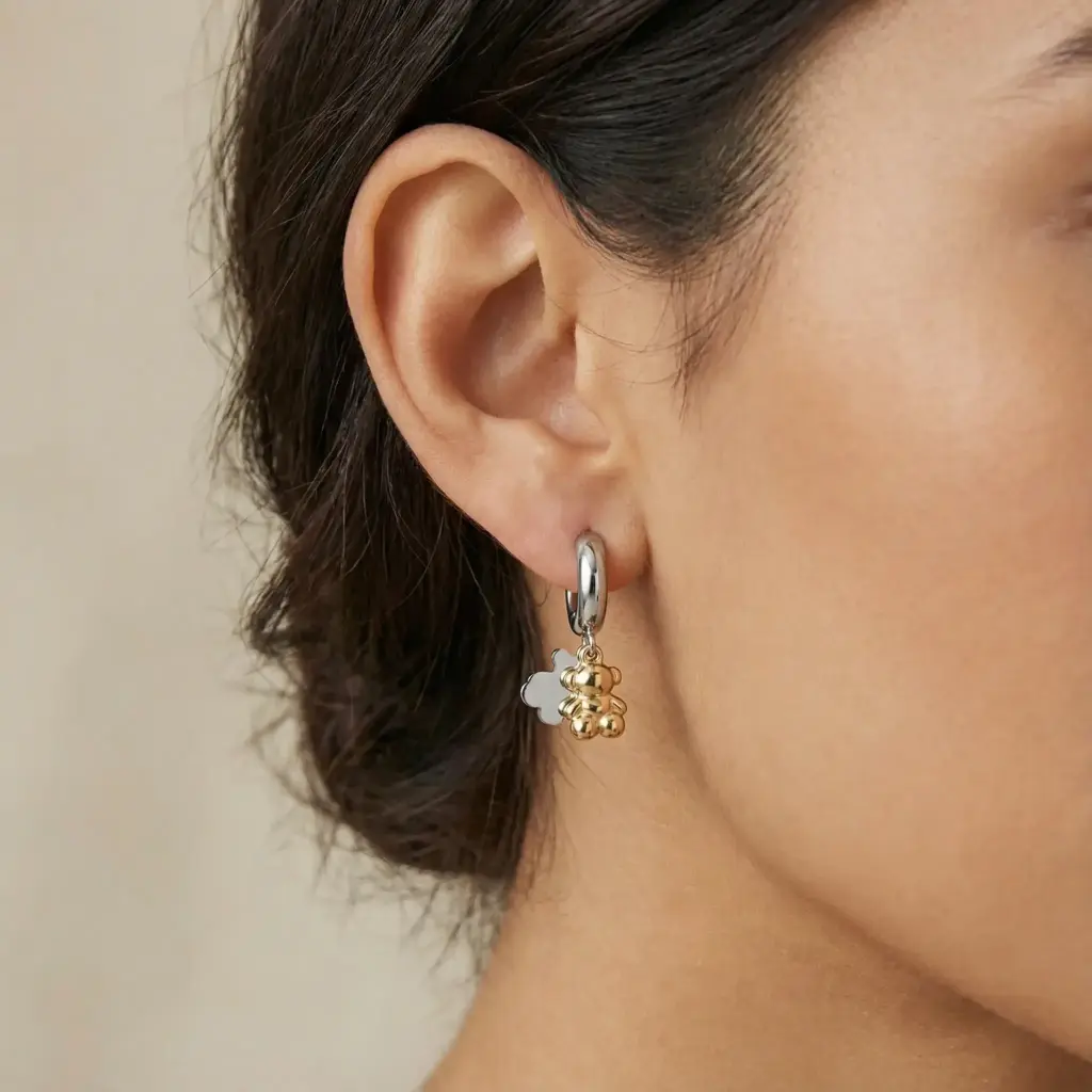 Pendientes de aro con osos (Inspiración Tous)03 copia.webp