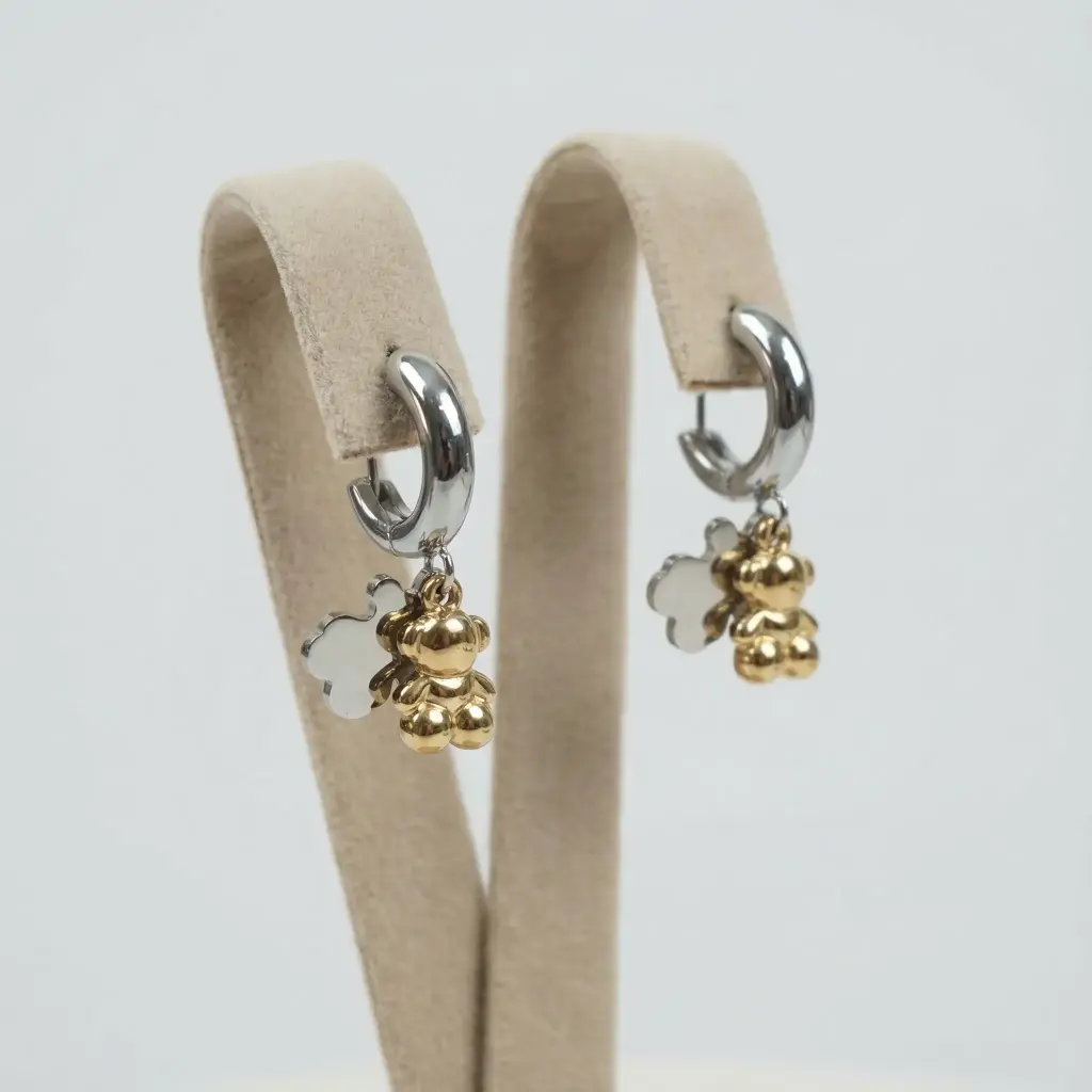 Pendientes de aro con osos (Inspiración Tous)04 copia.webp