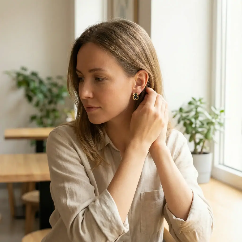 Pendientes de oso inoxidable (Inspiración Tous) 07 copia.webp