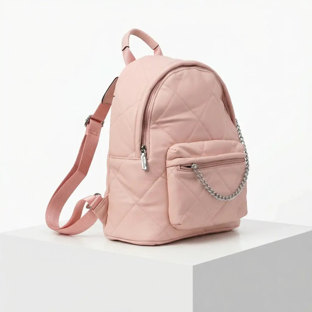 Mochila acolchada con cadena Elisa Bag Rosa 09 copia.webp