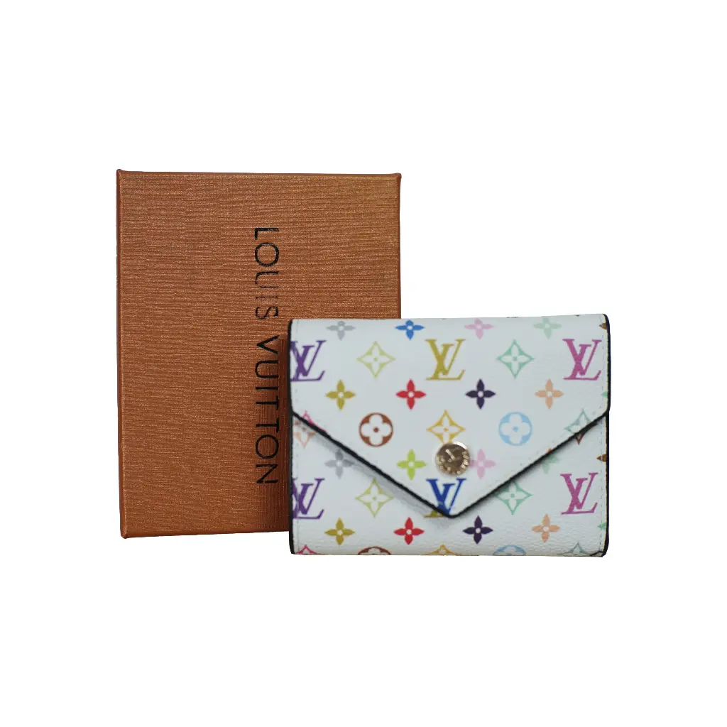 Cartera tarjetero Takashi murakami Blanco (Inspiración Louis Vuitton) 01.webp