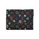 Cartera tarjetero Takashi murakami Negro (Inspiración Louis Vuitton) 01.webp