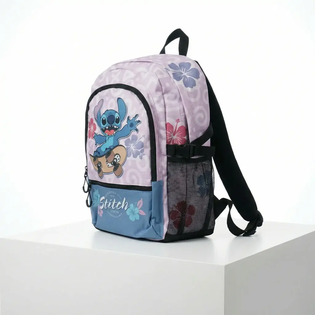 Mochila Escolar urbana Stitch Disney Morada 04 copia.webp