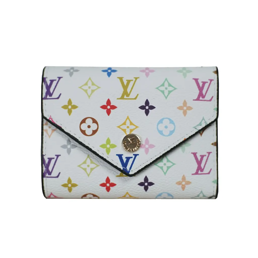 Cartera tarjetero Takashi murakami Blanco (Inspiración Louis Vuitton) 04.webp