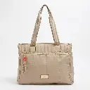 Bolso Shopper acolchado taupe color (Inspiración Bimba y Lola) Beige 04.webp