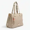 Bolso Shopper acolchado taupe color (Inspiración Bimba y Lola) Beige 02.webp