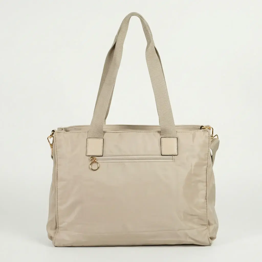 Bolso Shopper acolchado taupe color (Inspiración Bimba y Lola) Beige 01 copia.webp