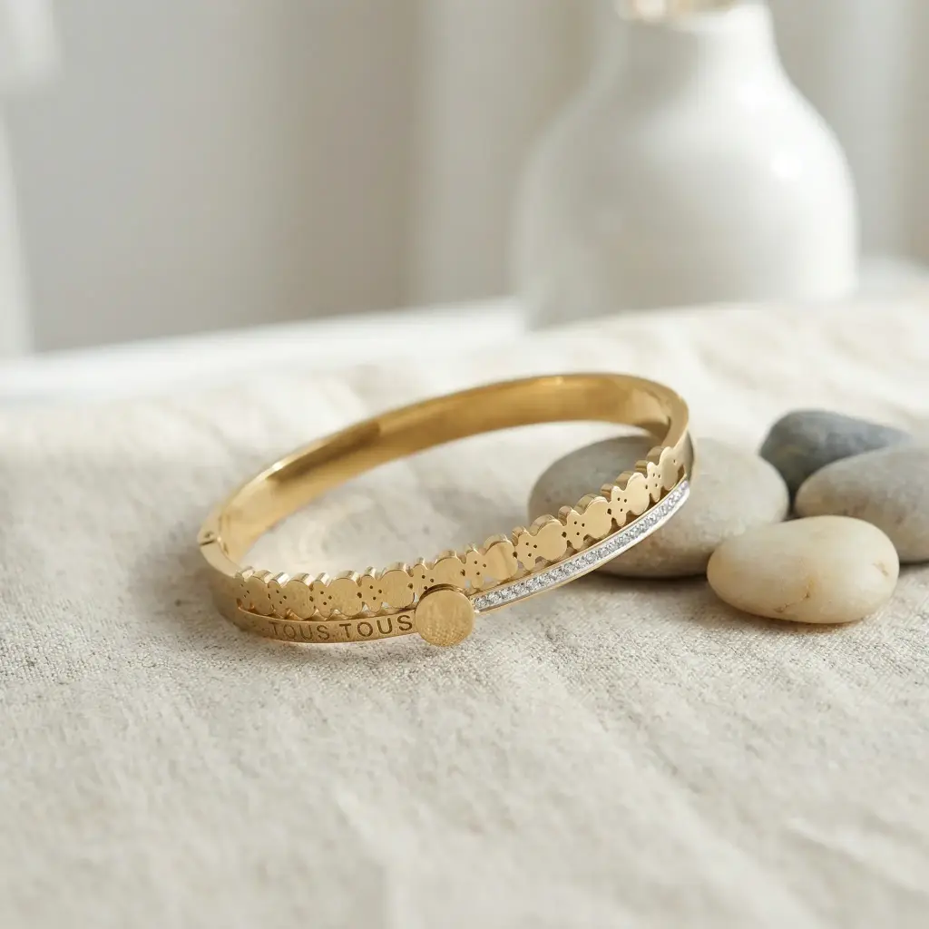 Pulsera mujer detalles Tous (Inspiración Tous) Color Dorado 02.webp