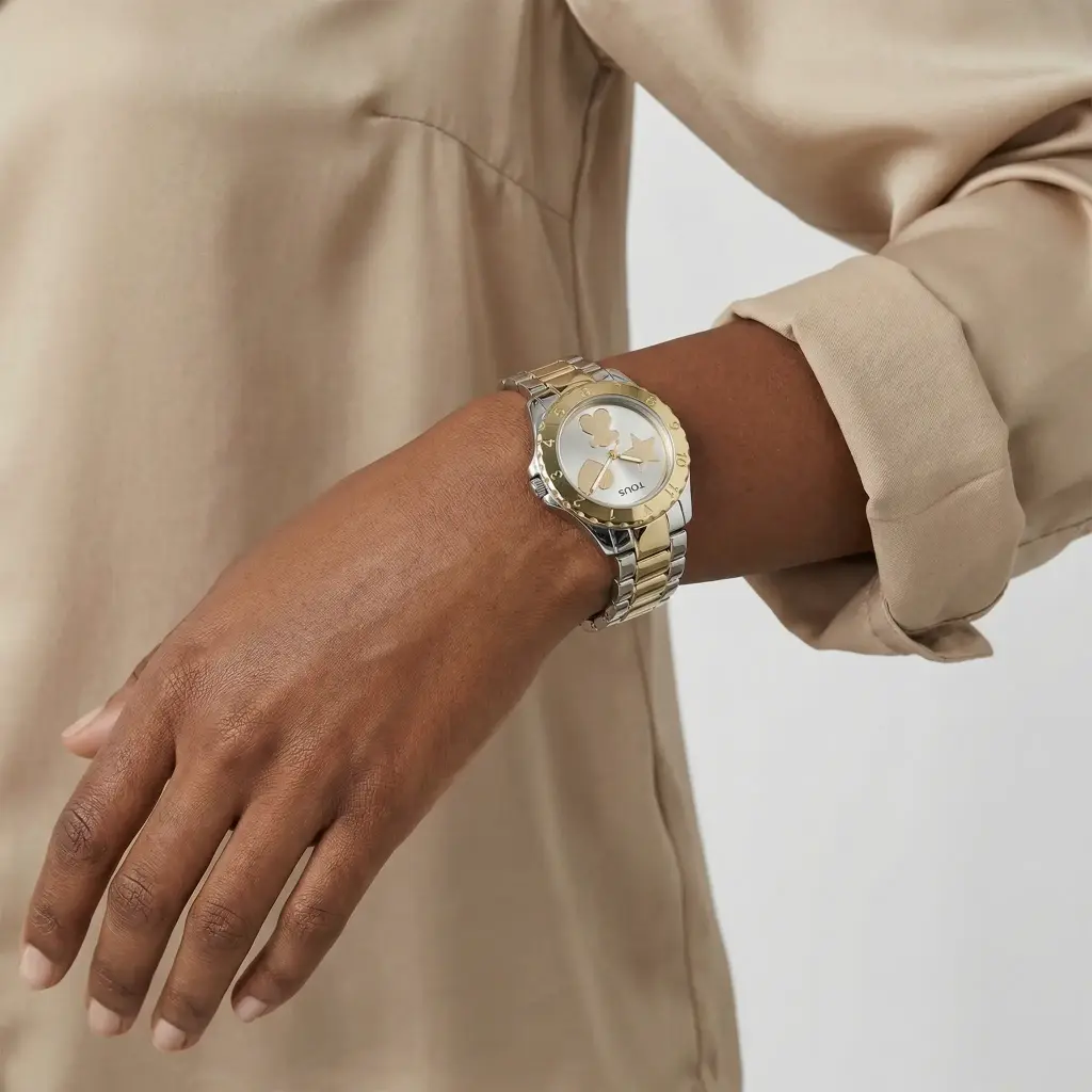 Reloj analógico Motif Bicolor (Inspiración Tous) 07.webp