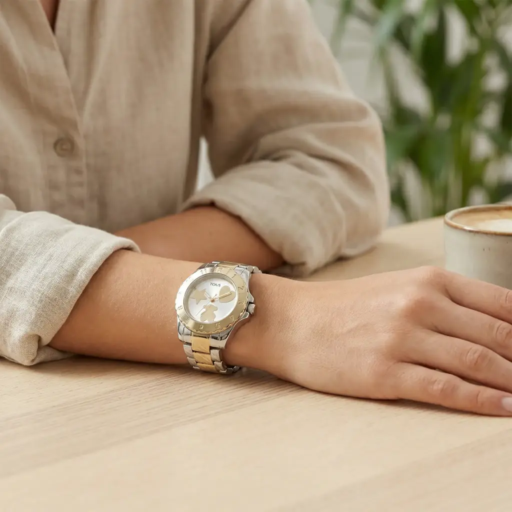 Reloj analógico Motif Bicolor (Inspiración Tous) 06.webp
