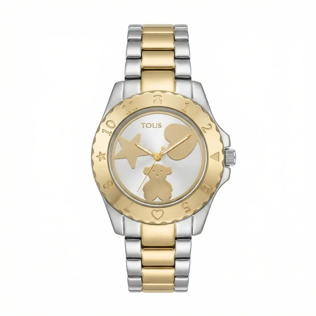 Reloj analógico Motif Bicolor (Inspiración Tous) 02.webp