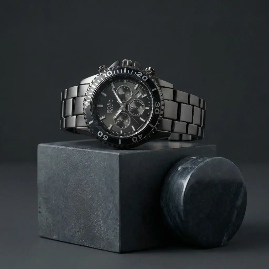 Reloj Hombre esfera negra (Inspiración Hugo Boss) 01.webp