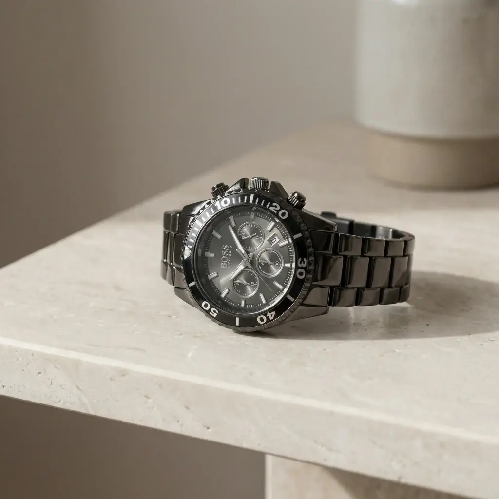 Reloj Hombre esfera negra (Inspiración Hugo Boss) 04.webp