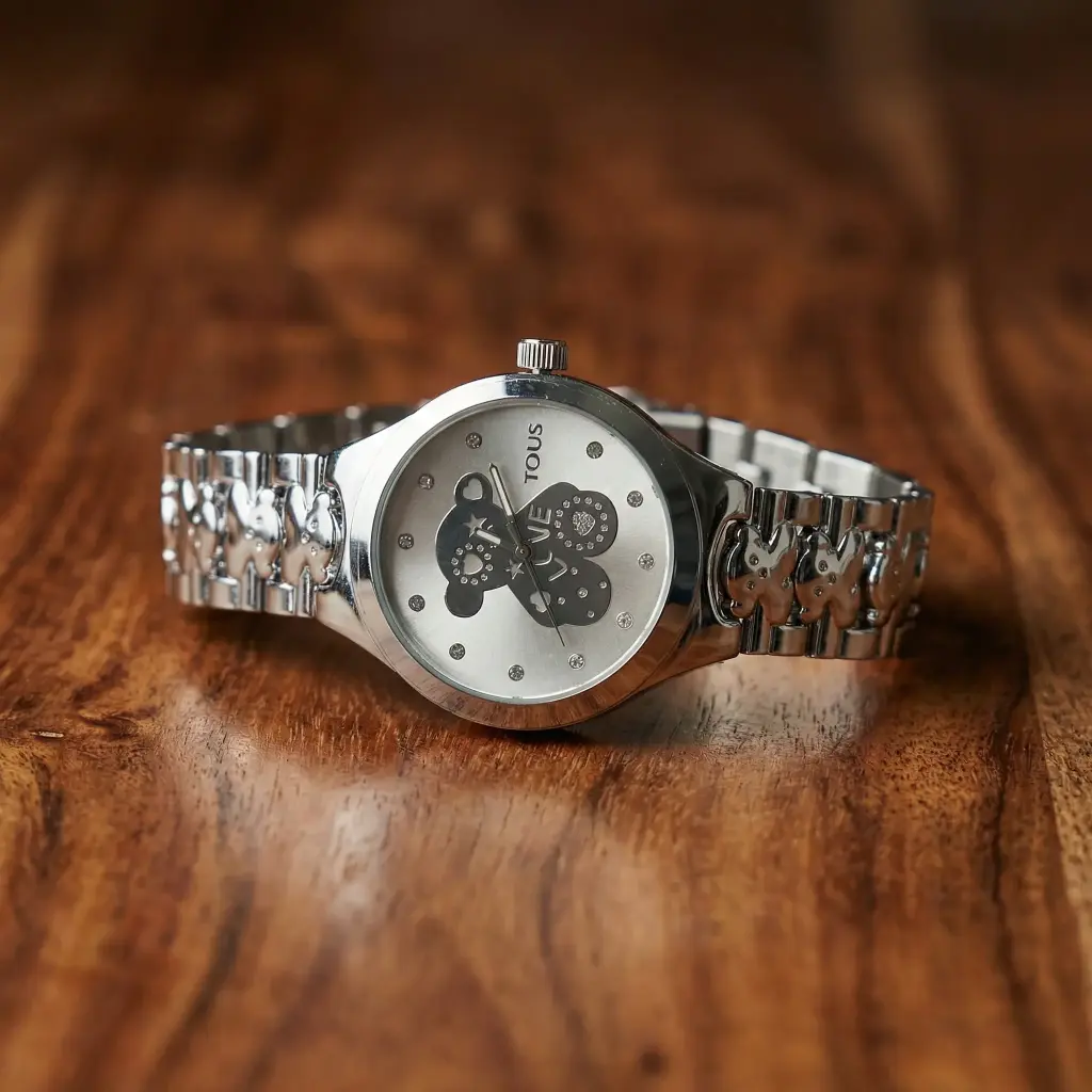 Reloj New Muffin plateado (Inspiración Tous) 04.webp