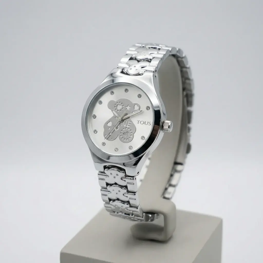 Reloj New Muffin plateado (Inspiración Tous) 02.webp