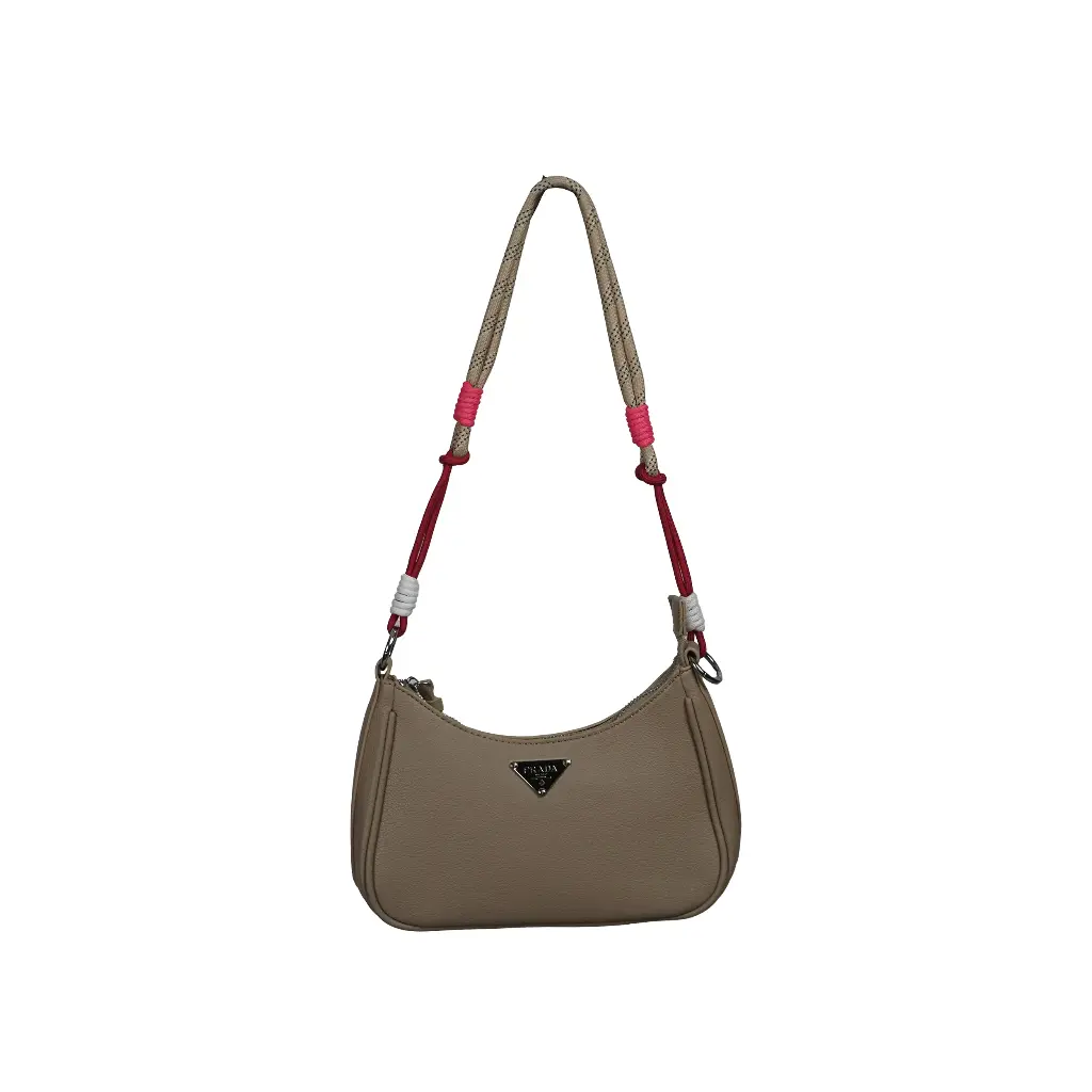 Bolso de hombro Noelle Saffiano (Inpiración Prada) Caqui 01.webp