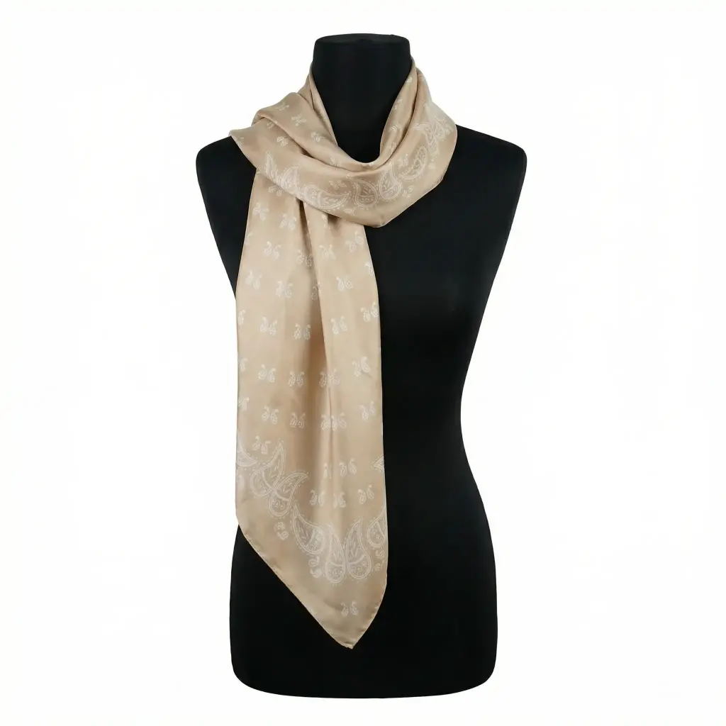 pañuelo cuadrado estampado beige 04.webp