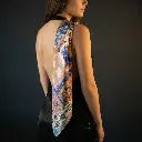 pañuelo cuadrado estampado azul (Inspiración Bimba y Lola) 05.webp