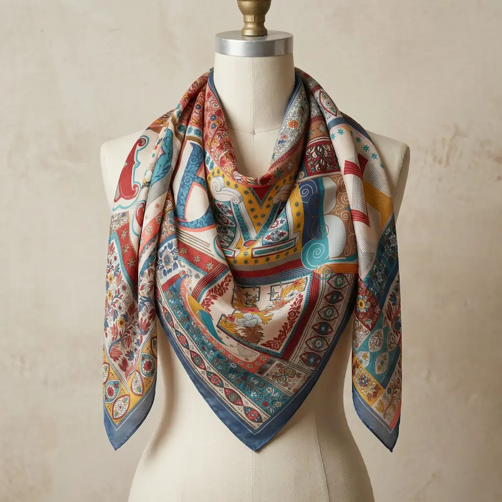 pañuelo cuadrado estampado Tipo 1 (Inspiración Bimba y Lola) 02.webp