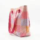 Bolso playa plastificado grande multicolor Rosa Fucsia 03.webp