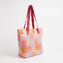 Bolso playa plastificado grande multicolor Rosa Fucsia 01.webp