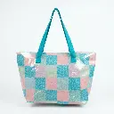 Bolso playa plastificado grande multicolor azul claro 3.webp