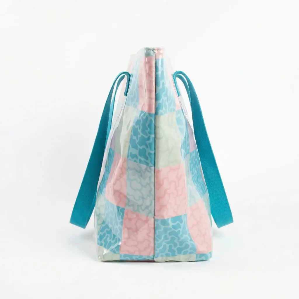 Bolso playa plastificado grande multicolor azul claro 04.webp