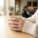 Anillo diseño silueta oso (inspiración Tous) plata 03.webp