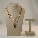 Conjunto joyería Bear (inspiración tous) dorado y negro 03.webp