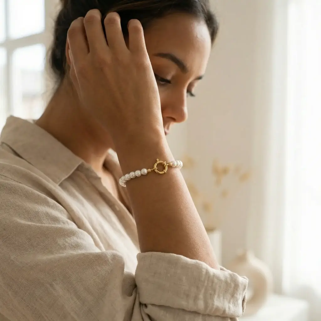 Pulsera con perlas blancas pequeñas 01.webp