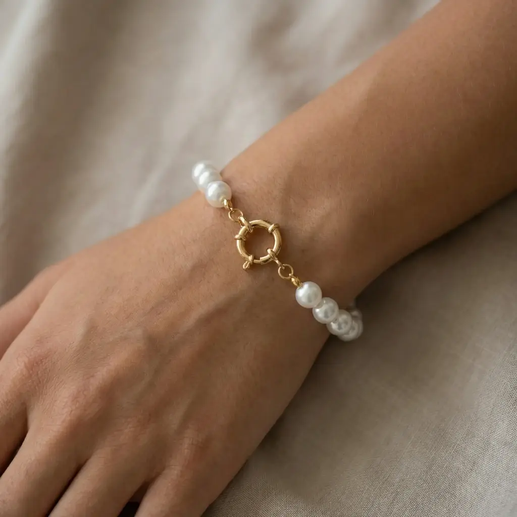 Pulsera con perlas blancas medianas 02.webp