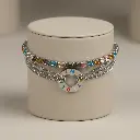 Pulsera de piedras de colores (inspiración bimba y lola) plata 01.webp