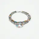 Pulsera de piedras de colores (inspiración bimba y lola) plata 03.webp