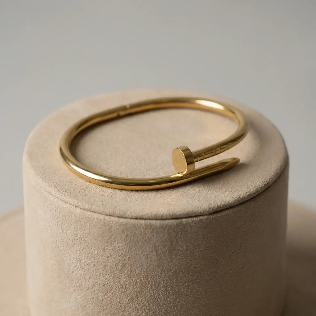 Pulseras cartier forma de clavo dorado 08.webp