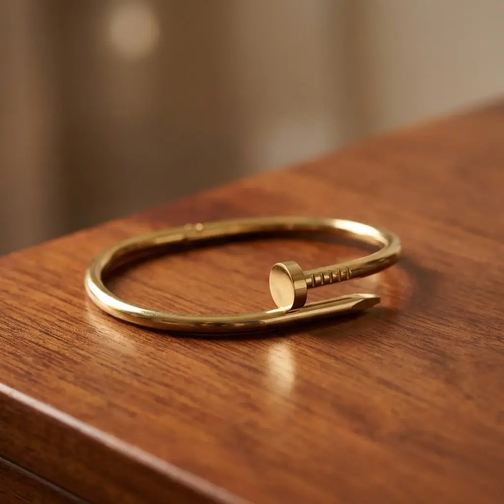 Pulseras cartier forma de clavo dorado 07.webp