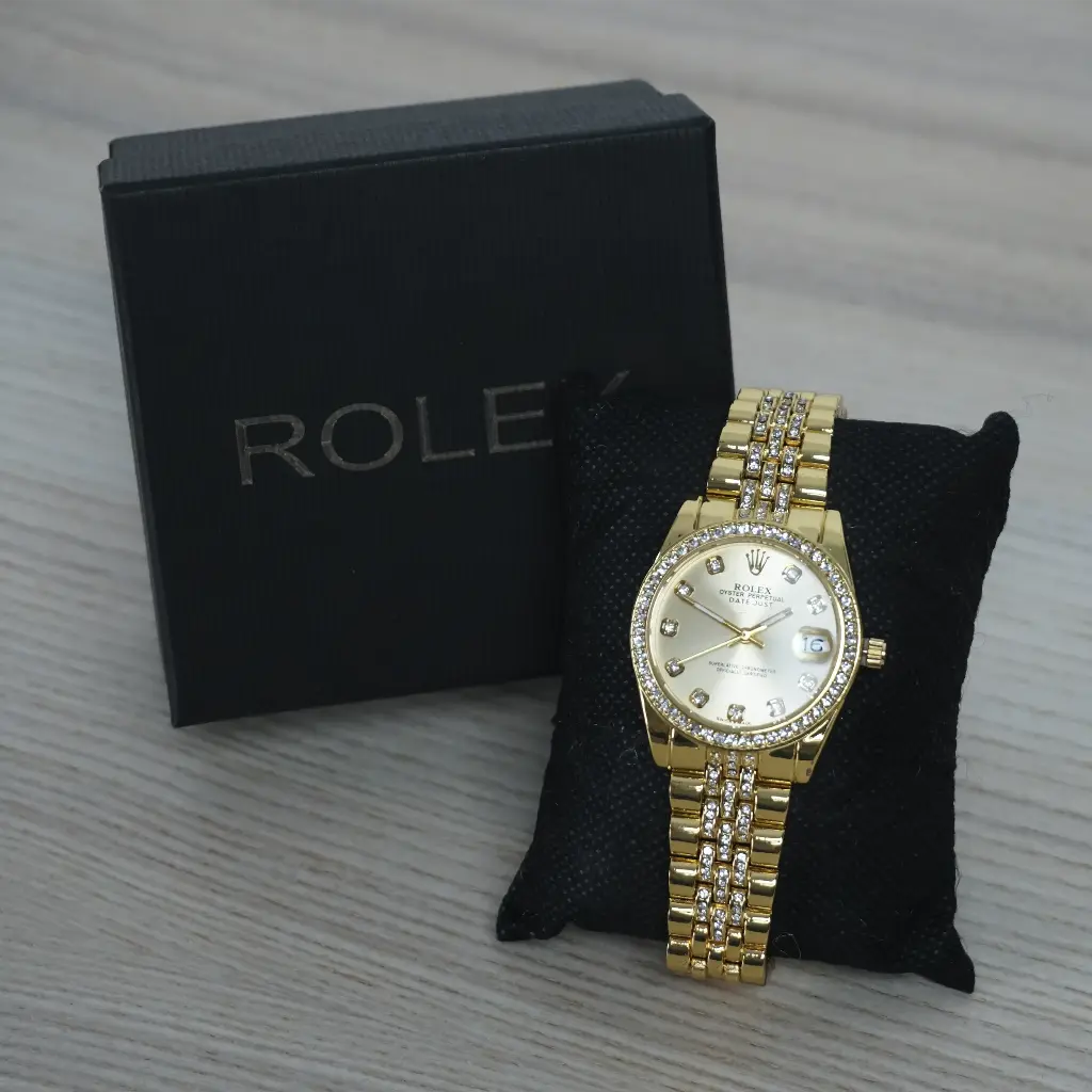 Reloj Analogico Yellow Gold Mujer (Inspiración Rolex) Datejust - Dorado - 02.webp