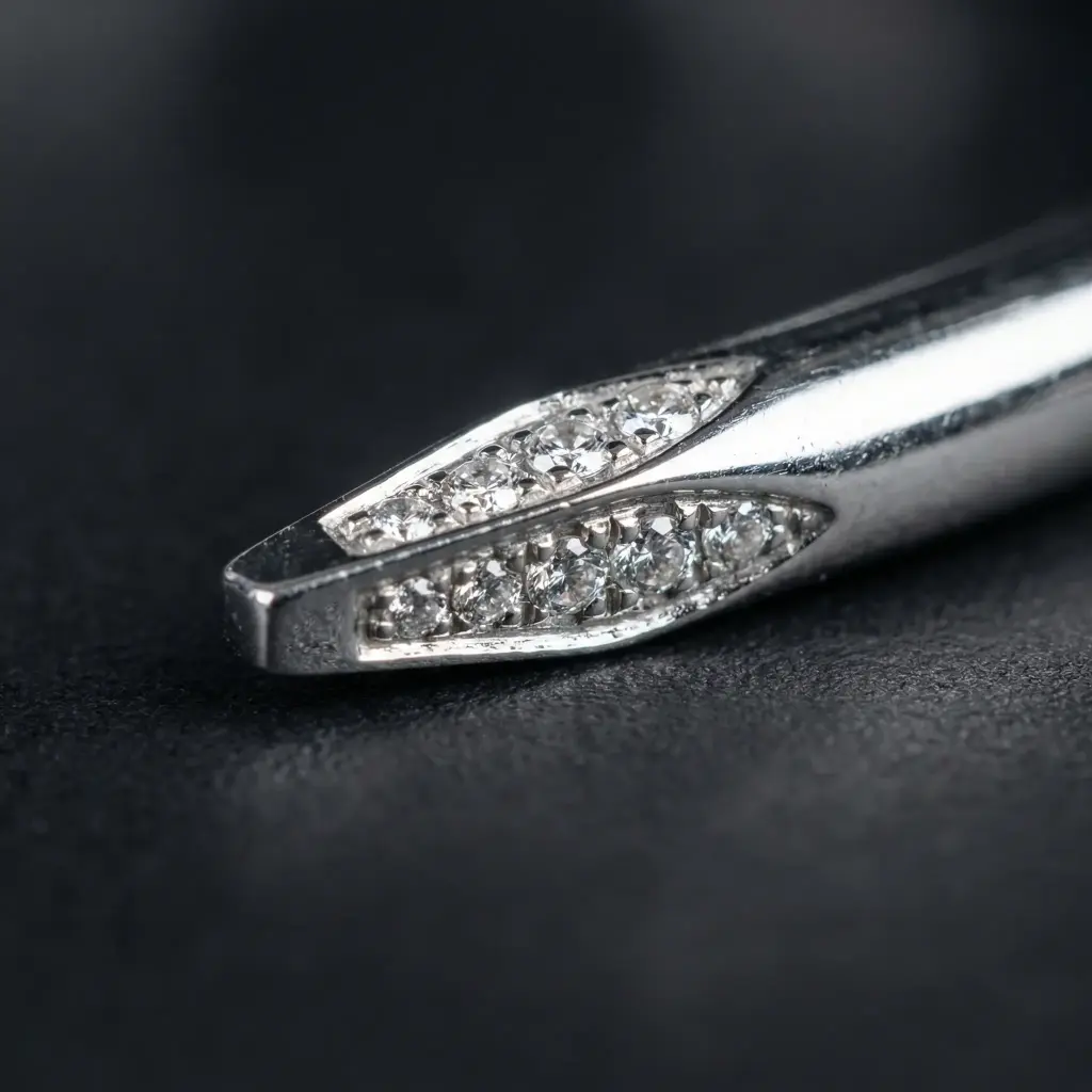 Pulseras cartier forma de clavo circonitas Plata 02.webp