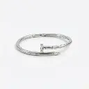 Pulseras cartier forma de clavo circonitas Plata 04.webp