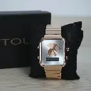 Reloj Analogico y Digital con Oso (Inspiración Tous) Bear - Rosa y Plata 02.webp